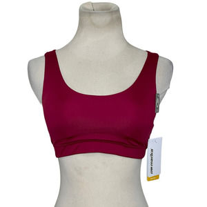 Marika wine red crossed back sports bra size Small